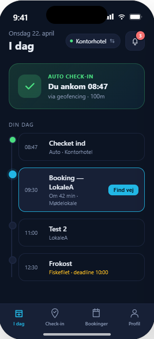 Matrikla mobilapp — I dag-feed